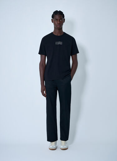 Logo Motif T-Shirt MM6 Maison Margiela Logo Motif T-Shirt Black mmm0161006