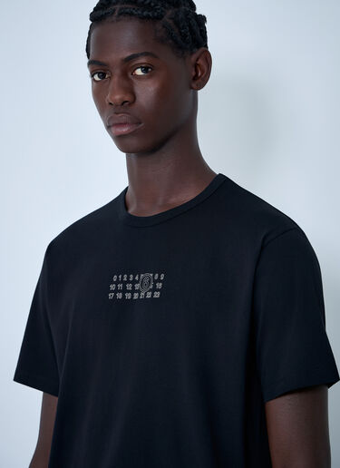Logo Motif T-Shirt MM6 Maison Margiela Logo Motif T-Shirt Black mmm0161006