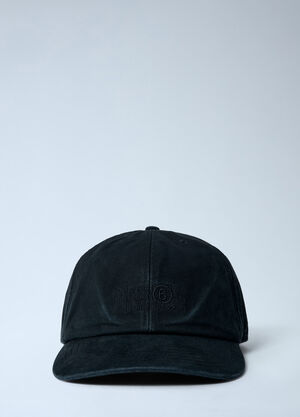 MM6 Maison Margiela Logo Motif Baseball Cap Black mmm0161009