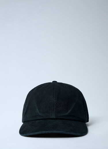 Logo Motif Baseball Cap MM6 Maison Margiela Logo Motif Baseball Cap Black mmm0161009