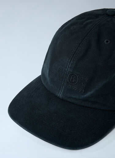 Logo Motif Baseball Cap MM6 Maison Margiela Logo Motif Baseball Cap Black mmm0161009