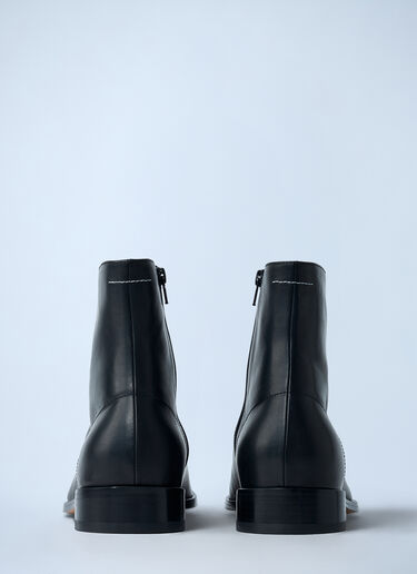 MM6 Maison Margiela Anatomic Stitch Leather Boots Black mmm0161011
