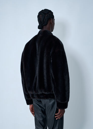 Bomber Jacket With Faux Shearling Trim MM6 Maison Margiela Bomber Jacket With Faux Shearling Trim Black mmm0162001