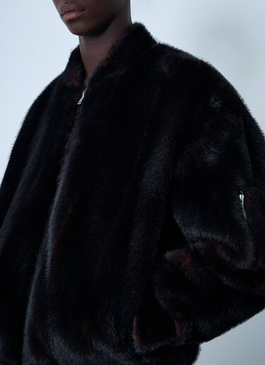 Bomber Jacket With Faux Shearling Trim MM6 Maison Margiela Bomber Jacket With Faux Shearling Trim Black mmm0162001