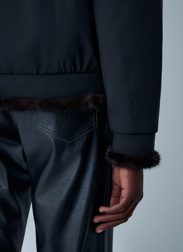 Bomber Jacket With Faux Shearling Trim MM6 Maison Margiela Bomber Jacket With Faux Shearling Trim Black mmm0162001