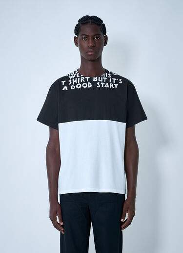 Logo Motif T-Shirt MM6 Maison Margiela Logo Motif T-Shirt White mmm0162003