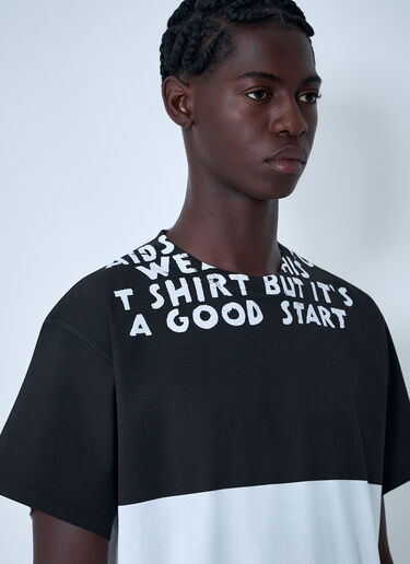 Logo Motif T-Shirt MM6 Maison Margiela Logo Motif T-Shirt White mmm0162003