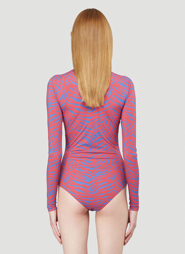 Zebra-Print Bodysuit MM6 Maison Margiela Zebra-Print Bodysuit Pink mmm0242009