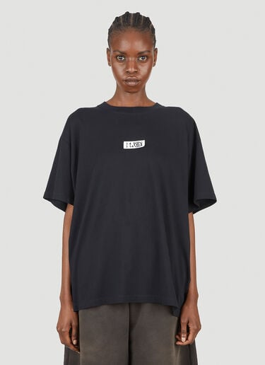 로고 티셔츠 MM6 Maison Margiela 로고 티셔츠 블랙 mmm0251009
