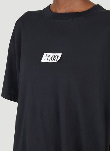 로고 티셔츠 MM6 Maison Margiela 로고 티셔츠 블랙 mmm0251009