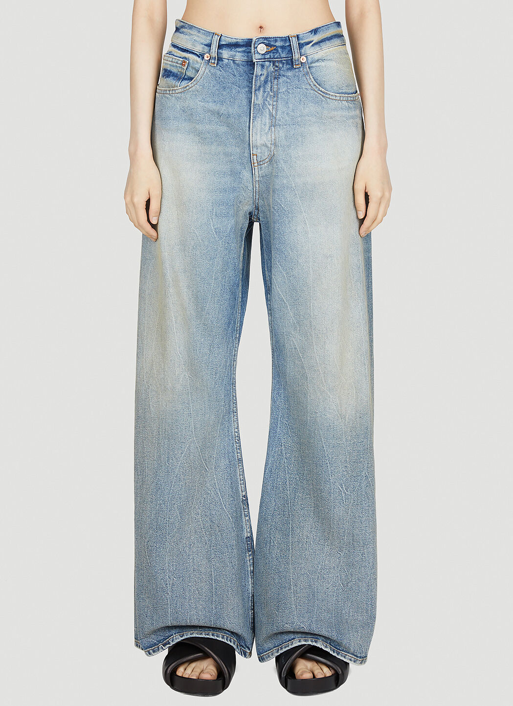国内未入荷 STARTEXCEEDEND - Deconstructed Strap Washed Jeans 国内未入荷 STARTEXCEEDEND - Deconstructed Strap Washed Jeans