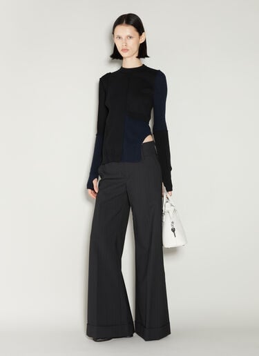 핀스트라이프 팬츠 MM6 Maison Margiela 핀스트라이프 팬츠 블랙 mmm0253013