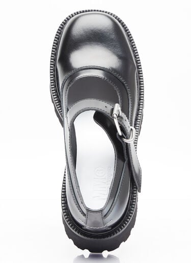 玛丽珍半高跟鞋 MM6 Maison Margiela 玛丽珍半高跟鞋 黑色 mmm0253023