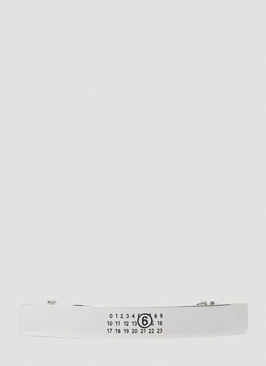 徽标发夹 MM6 Maison Margiela 徽标发夹 银色 mmm0253042