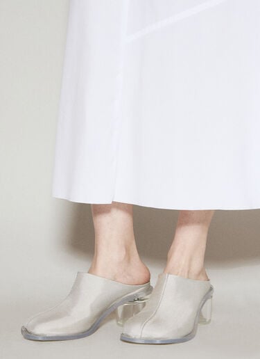 脚趾形状透明高跟一脚蹬穆勒鞋 MM6 Maison Margiela 脚趾形状透明高跟一脚蹬穆勒鞋 米色 mmm0255020