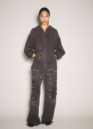 做旧拉链运动衫 MM6 Maison Margiela 做旧拉链运动衫 紫色 mmm0258002