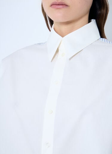 Cropped Contrast Shirt MM6 Maison Margiela Cropped Contrast Shirt White mmm0259003