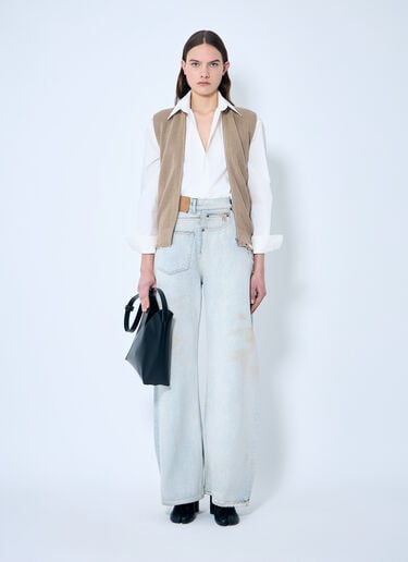 MM6 Maison Margiela 백-투-프론트 진 블루 mmm0259011