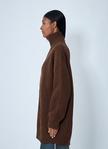 Ribbed Knit Jacket MM6 Maison Margiela Ribbed Knit Jacket Brown mmm0261002