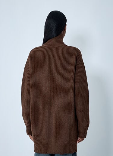 Ribbed Knit Jacket MM6 Maison Margiela Ribbed Knit Jacket Brown mmm0261002