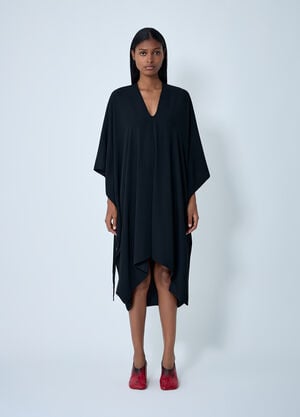 MM6 Maison Margiela Midi Draped Dress Black mmm0261003