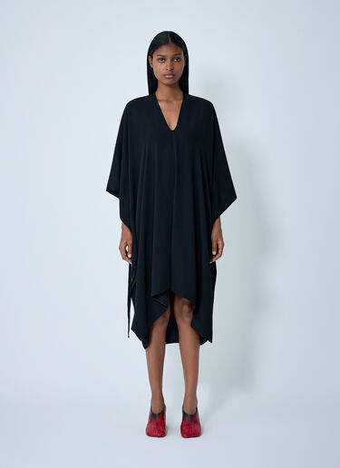 Midi Draped Dress MM6 Maison Margiela Midi Draped Dress Black mmm0261003