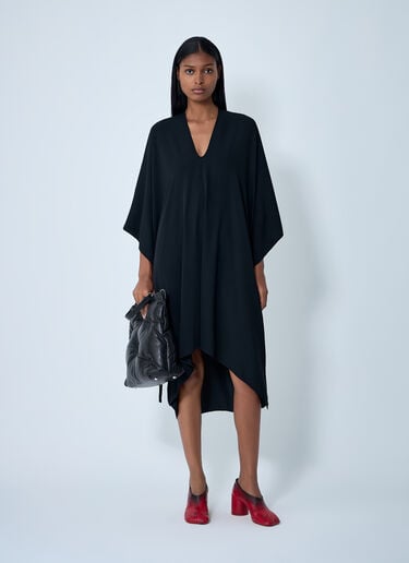 Midi Draped Dress MM6 Maison Margiela Midi Draped Dress Black mmm0261003
