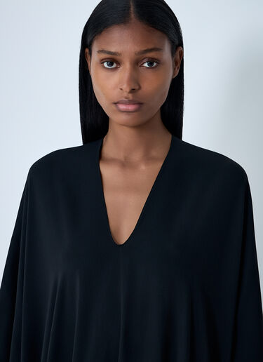 Midi Draped Dress MM6 Maison Margiela Midi Draped Dress Black mmm0261003