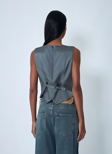 Satin Waistcoat MM6 Maison Margiela Satin Waistcoat Grey mmm0261004