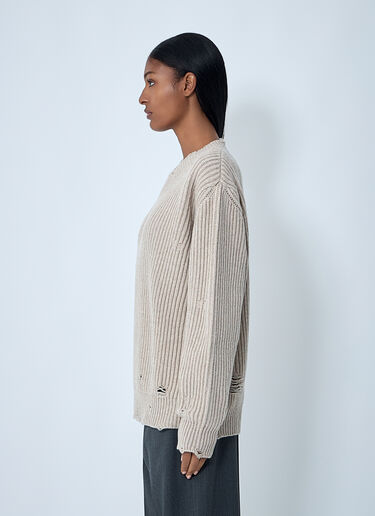 Distressed Sweater MM6 Maison Margiela Distressed Sweater Beige mmm0261007