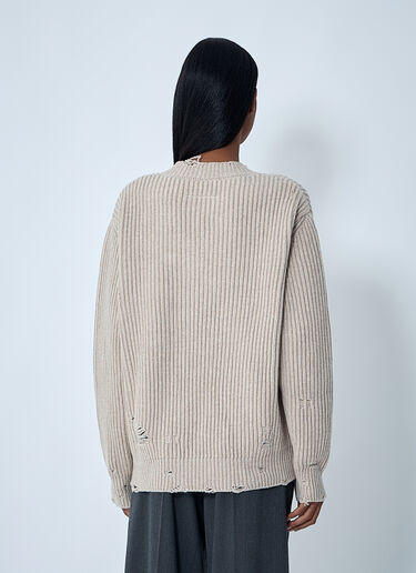 Distressed Sweater MM6 Maison Margiela Distressed Sweater Beige mmm0261007