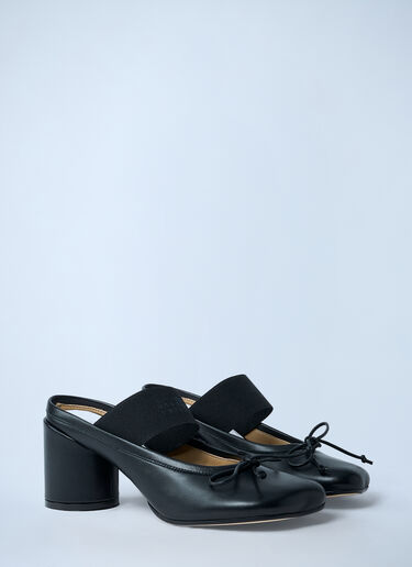 Ballerina Block Heel Shoes MM6 Maison Margiela Ballerina Block Heel Shoes Black mmm0261013