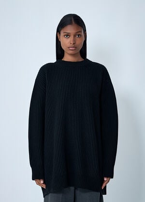 MM6 Maison Margiela Contrast Panel Sweater Black mmm0262004