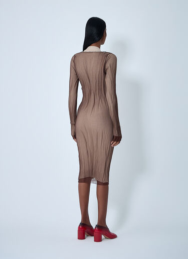 Layered Cardigan Dress MM6 Maison Margiela Layered Cardigan Dress Brown mmm0262005