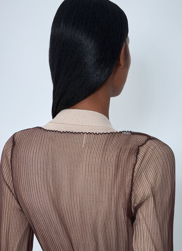 Layered Cardigan Dress MM6 Maison Margiela Layered Cardigan Dress Brown mmm0262005