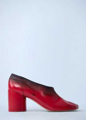 MM6 Maison Margiela Distressed Court Shoes Red mmm0262008