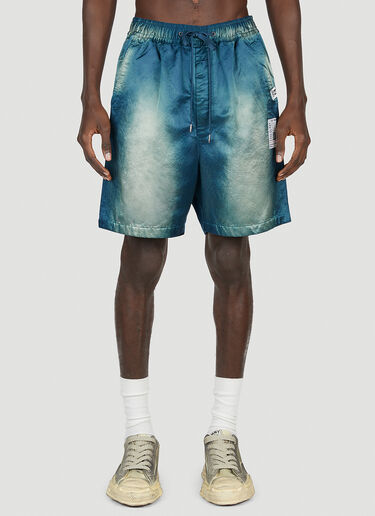 Faded Satin Shorts Maison Mihara Yasuhiro Faded Satin Shorts Blue mmy0152002