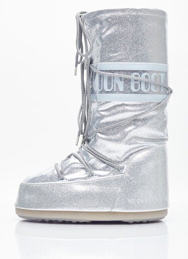 Moon Boot Icon 闪光靴子 银色 mnb0354007