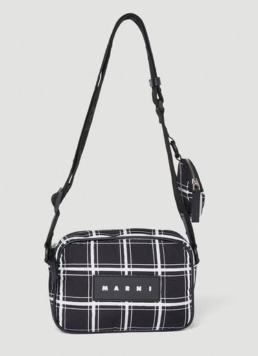 Marni 체크 카메라 크로스바디 백 블랙 mni0154016
