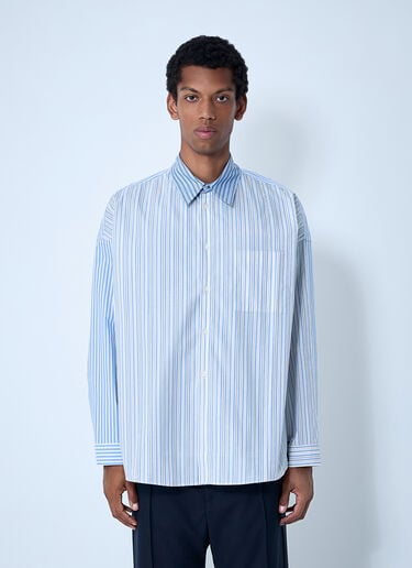 Striped Button-Down Shirt Marni Striped Button-Down Shirt Light Blue mni0161001