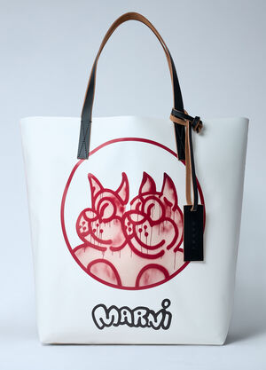 Marni Tribeca N/S Tote Bag White mni0162006