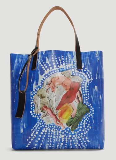 Estia Print Shopping Bag Marni Estia Print Shopping Bag Blue mni0236011