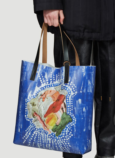 Estia Print Shopping Bag Marni Estia Print Shopping Bag Blue mni0236011
