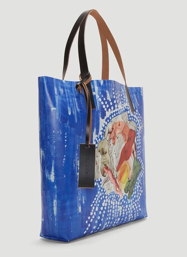 Estia Print Shopping Bag Marni Estia Print Shopping Bag Blue mni0236011