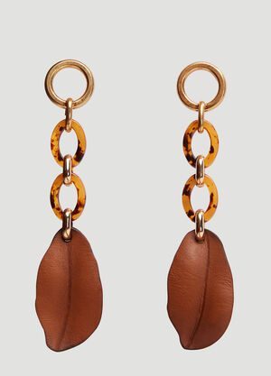 Marni Leaf Earrings Brown mni0239037