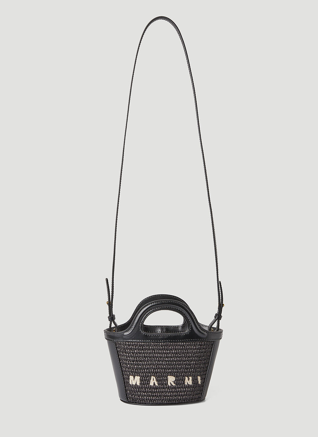 Marni Tropicalia Micro Tote Bag in Black | LN-CC