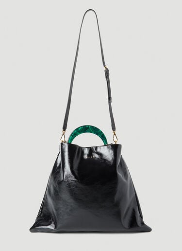 Marni Venice 中号新月托特包 黑色 mni0253060