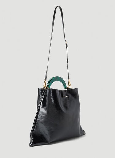 Marni Venice 中号新月托特包 黑色 mni0253060