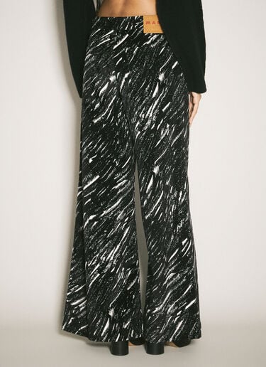 Marni Flocked Loose Jeans Black mni0258006