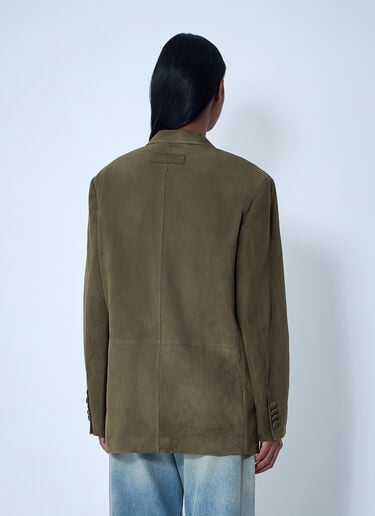 Marni Suede Single-Breasted Blazer Green mni0261005